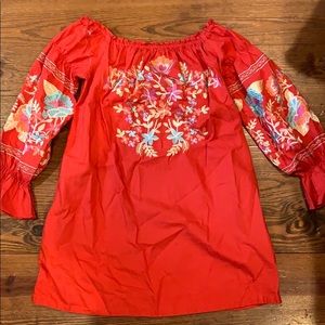 Free People Fleur Du Jour Embroidered Dress